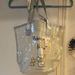Sanrio Clear Tote Bag with Silver Handles